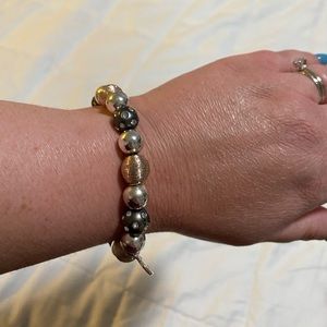 Mixed Metals Beaded Bracelet